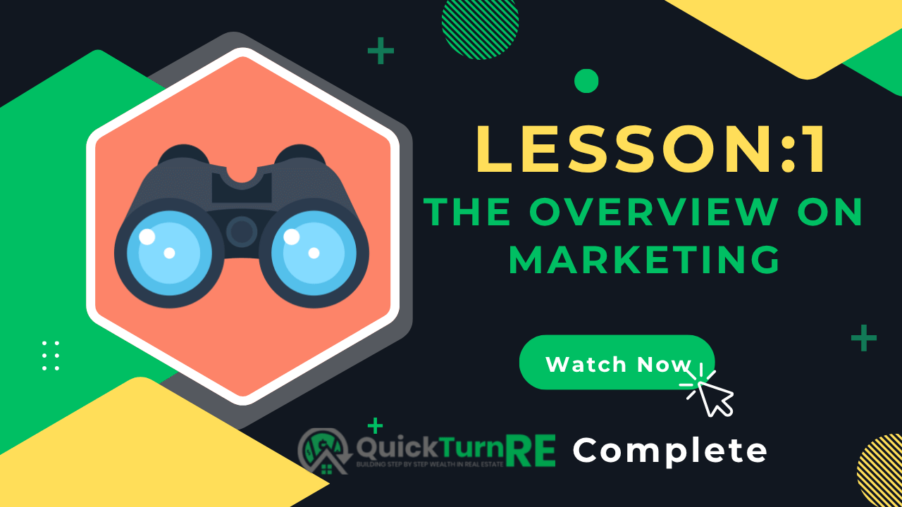 Lesson 1: The overview on Marketing – QuickTurnRE
